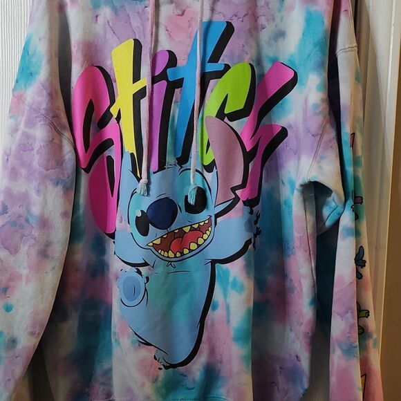 Tie Dye Stitch Disney Sweatshirt Hoodie  Sz XL - Picture 2 of 4
